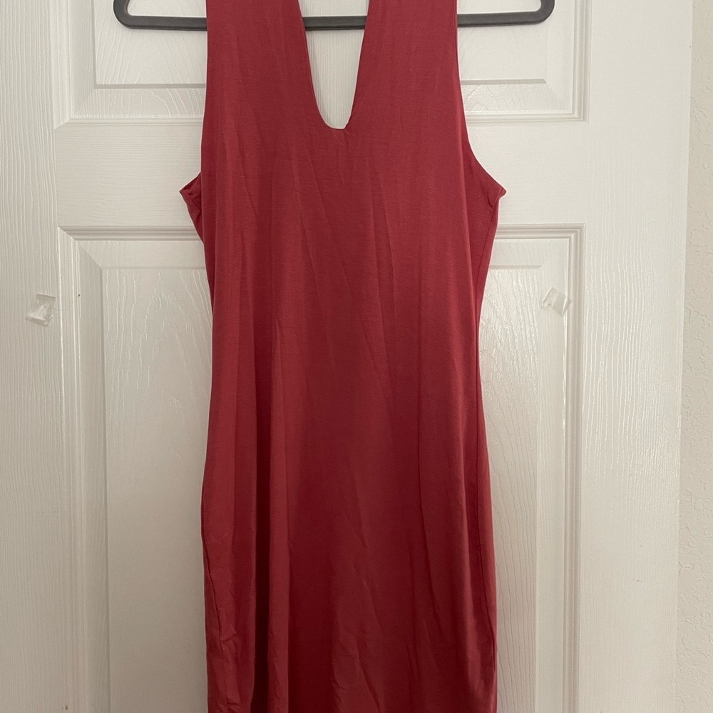 Soprano-Tight fitting MIDI Dress. NWT. Very soft and Wine/Cranberry colored.